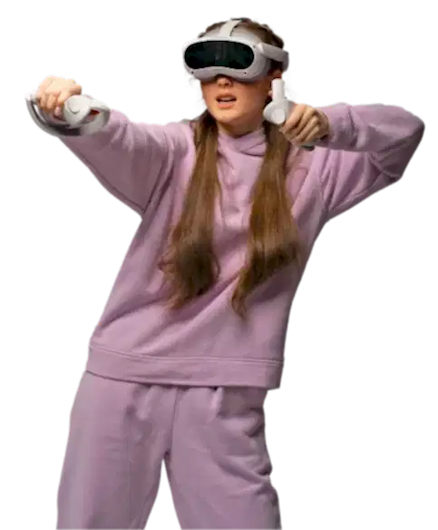 девушка в VR